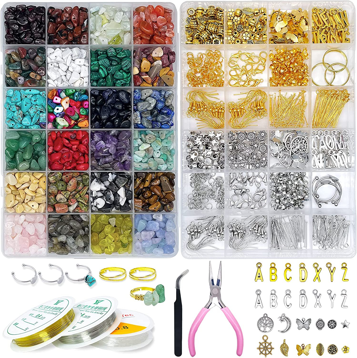 Ygorios Jewelry Making Kit for Adults – 1760 PC Crystal Beads, 800 PC Jewelry Fi