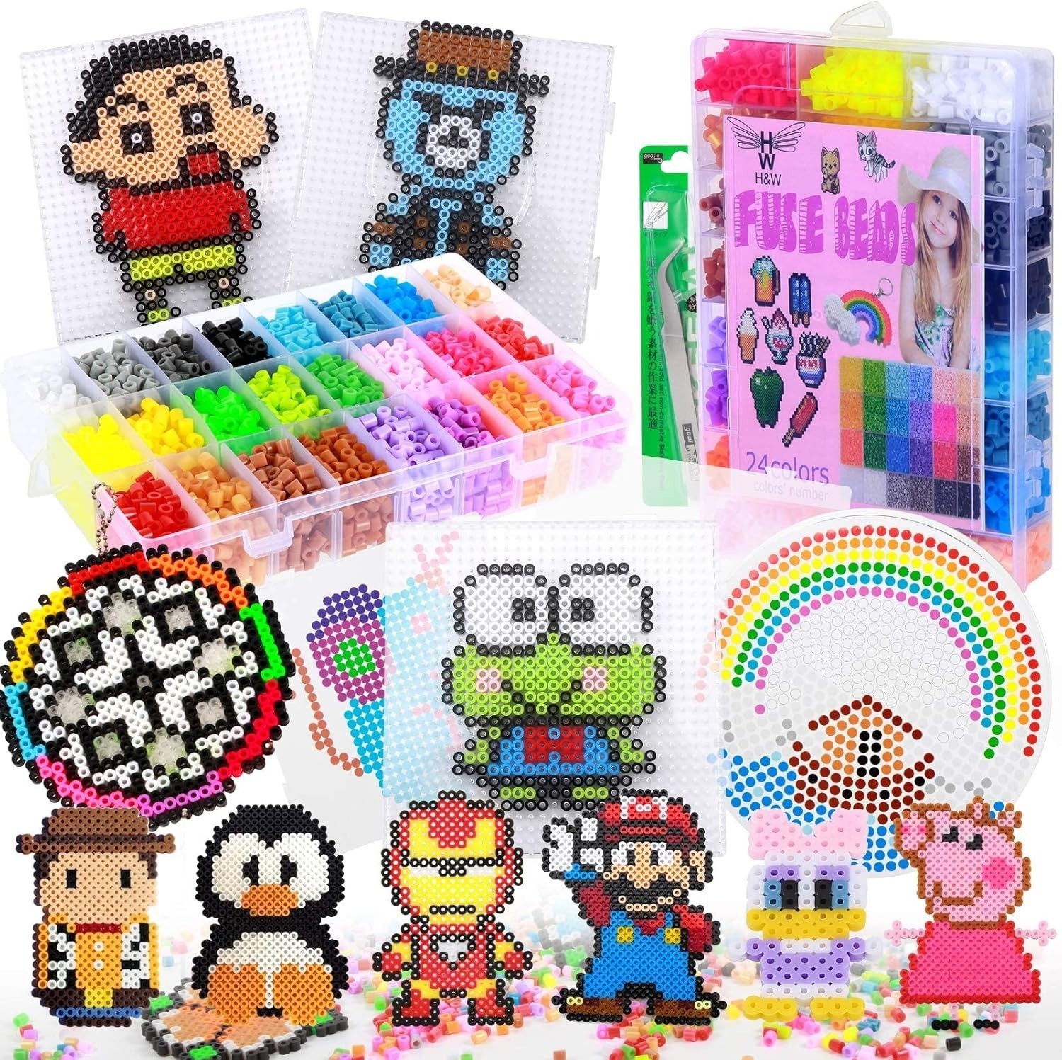 Fuse Bead Set for Kids, Crafting Melting Beads