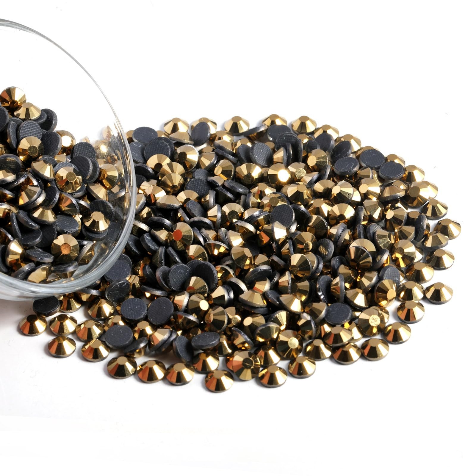 8000PCS Hotfix Rhinestones Bulk, Gold for SS6/8000pcs, Aurum