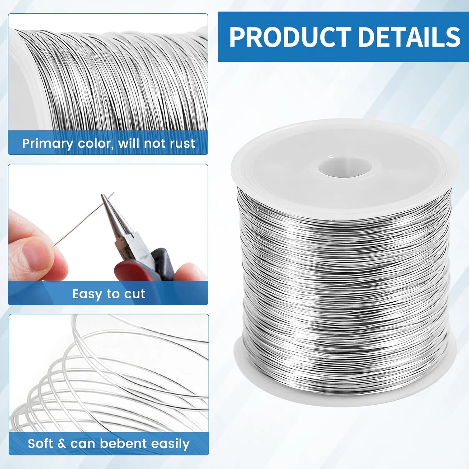 26 Gauge Wire for Jewelry Making – 328ft Tarnish Resistant Copper Wire (0.4mm X