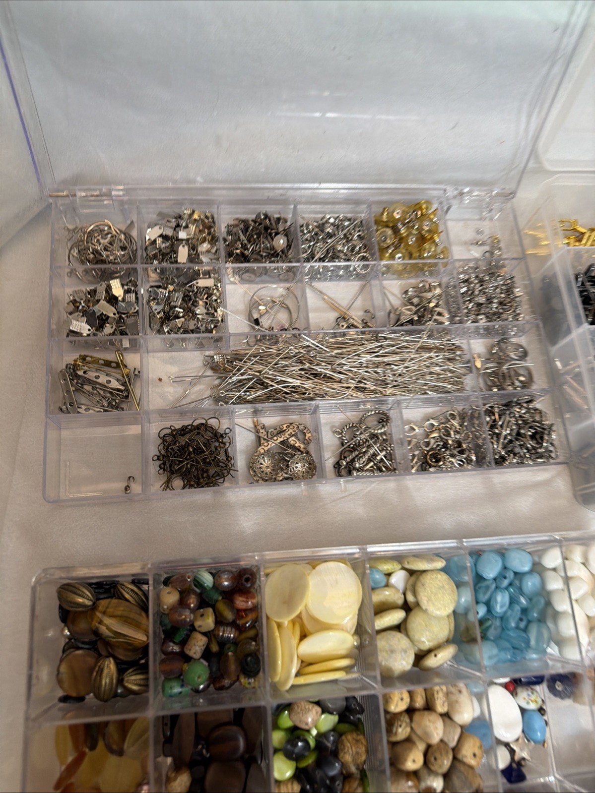 Mixed Lot of Jewelry Making Supplies: Clasps, Backs, Beads, Pendants & More!