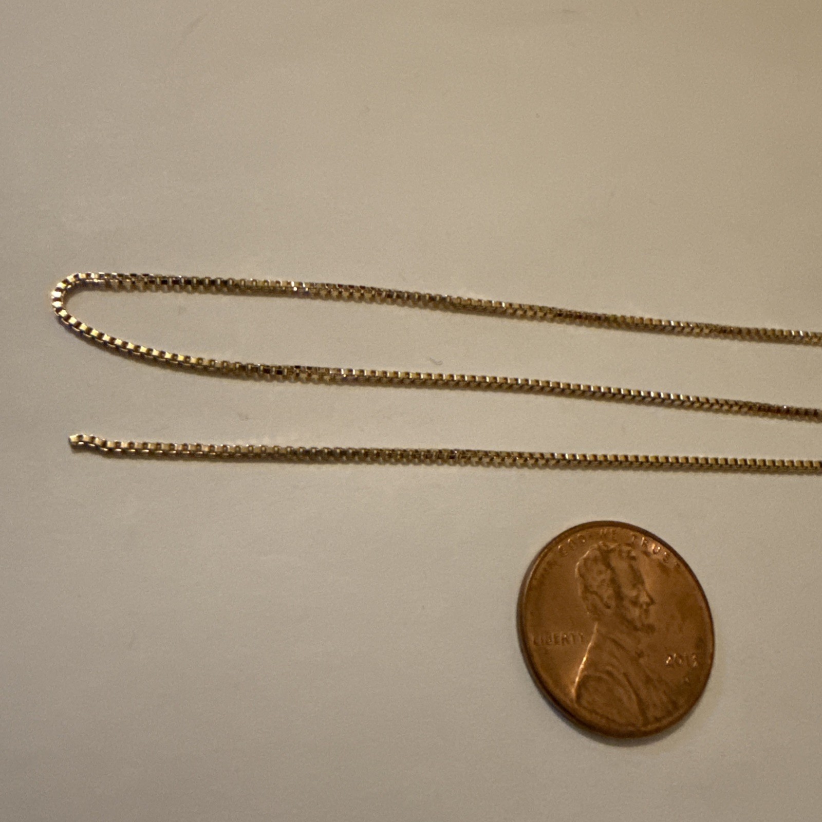 14kt gold filled 1mm box chain, 5ft sale price