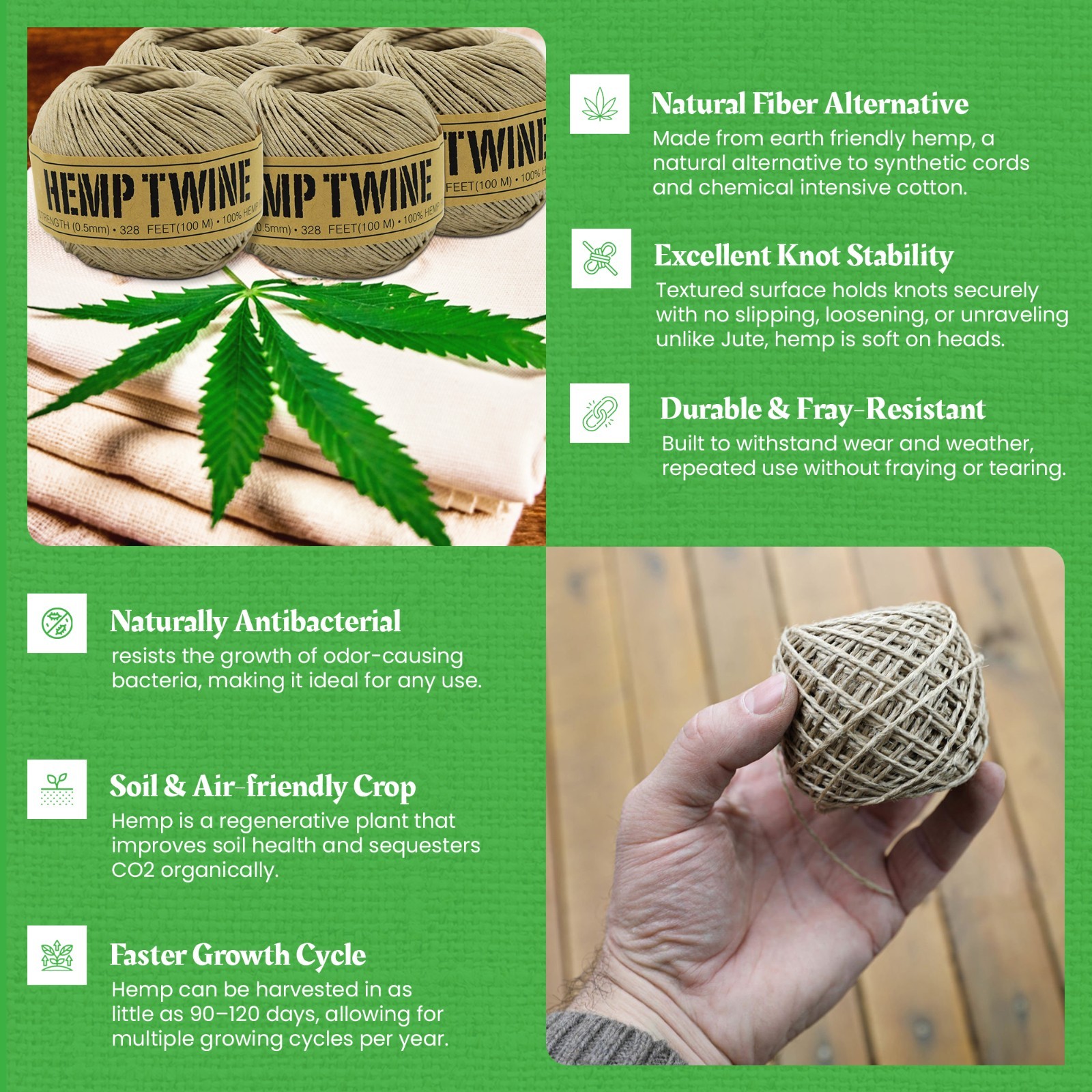 Hemp Twine – Eco-Friendly – 1 mm – 12 Colors – Jewelry, Crafts, Waxed Candle