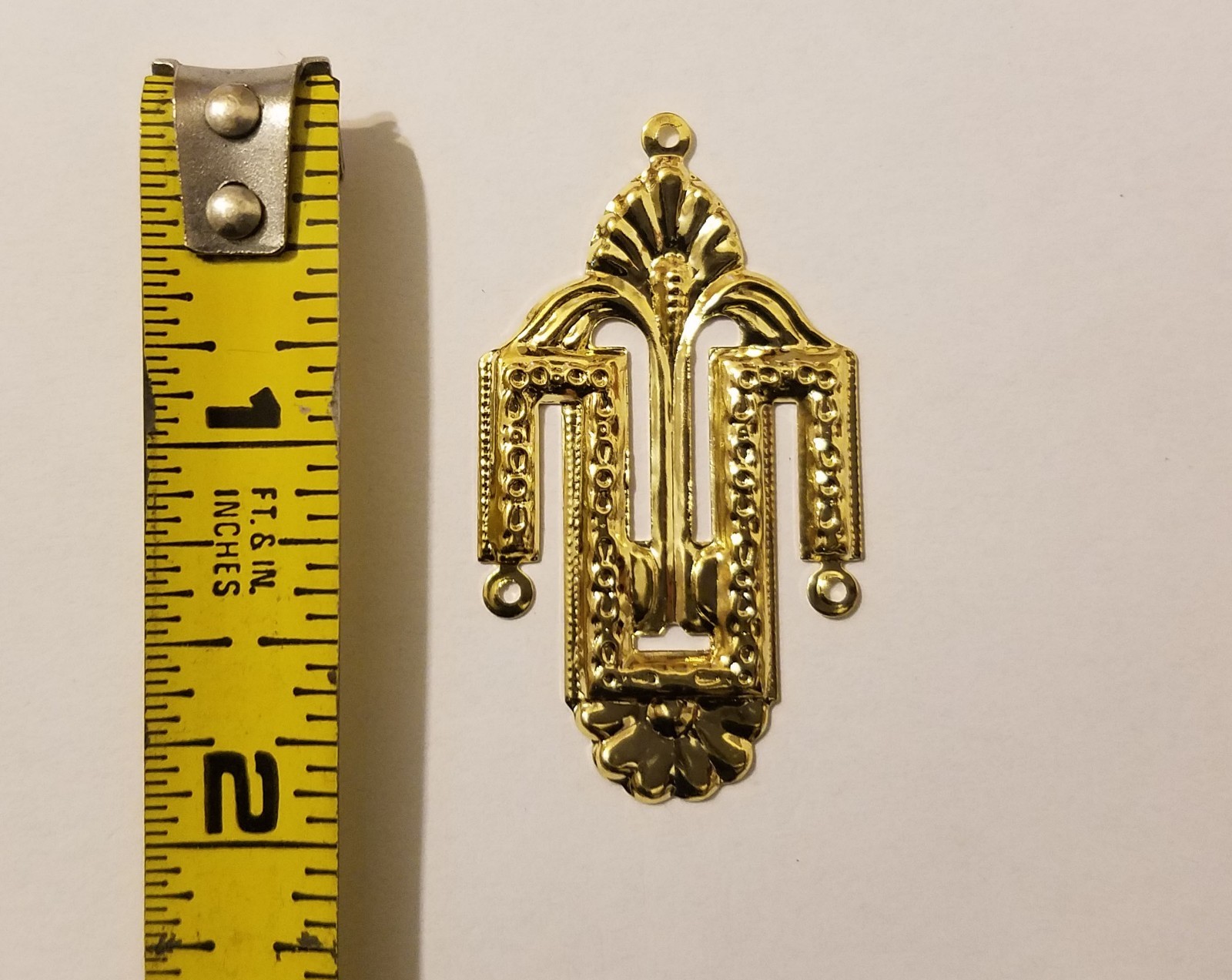10 pcs Gold Tone Metal Ornate Art Deco Filigree Stampings Charms Craft Jewelry