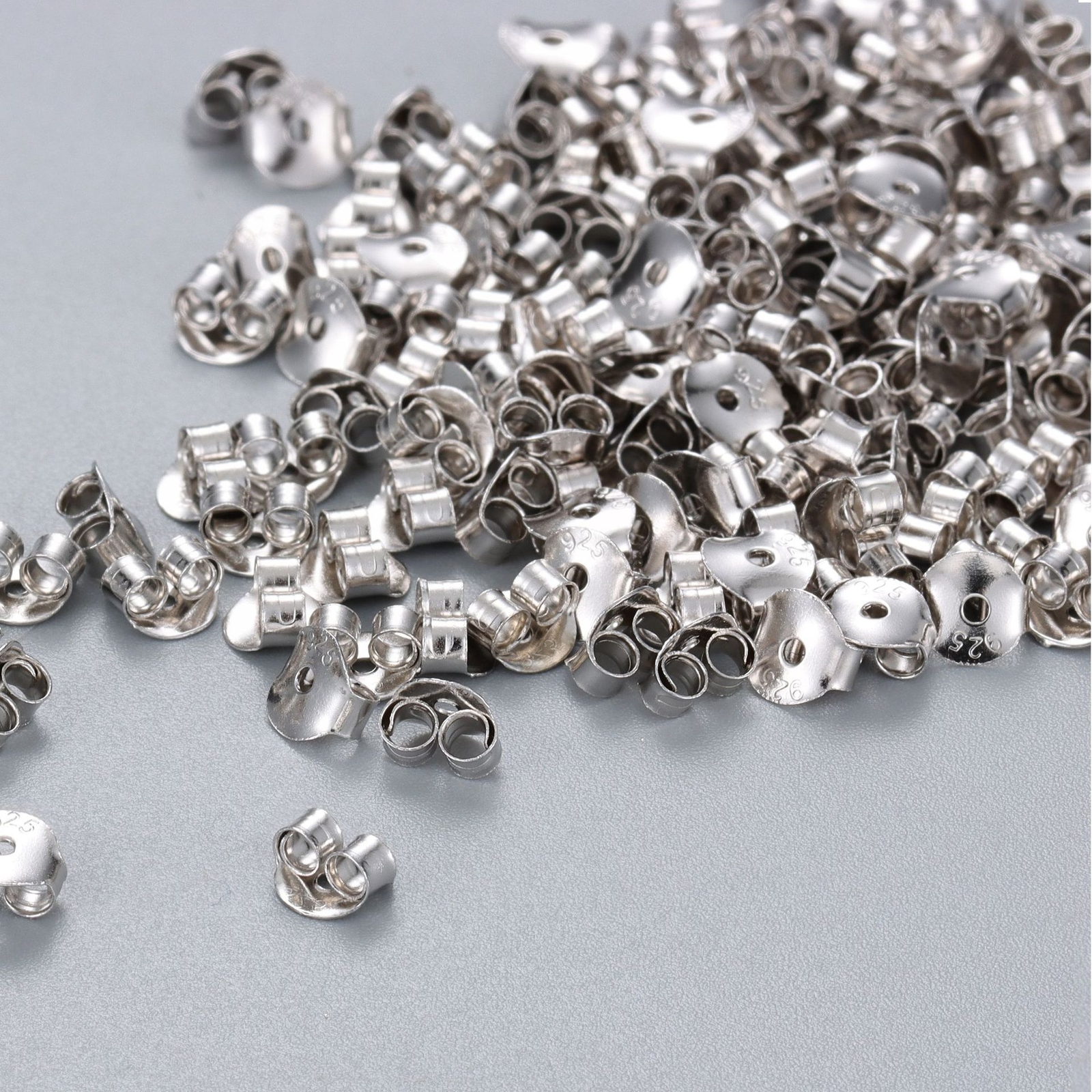 Wholesale 10PCS S925 Pure Silver Earplugs Ear Plugs DIY Jewelry Findings