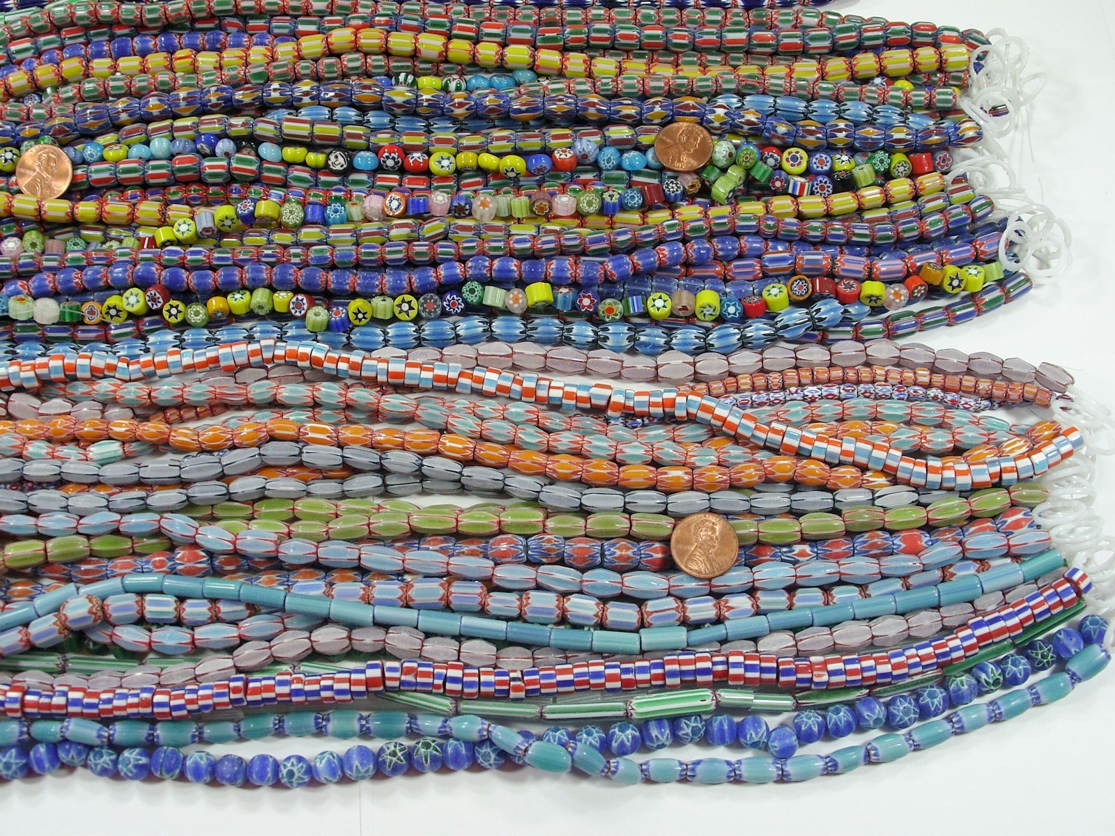 90 Strands 15″ Assorted India Handmade Chevron Beads Wholesale Bulk Lot (Q-3) ⭐