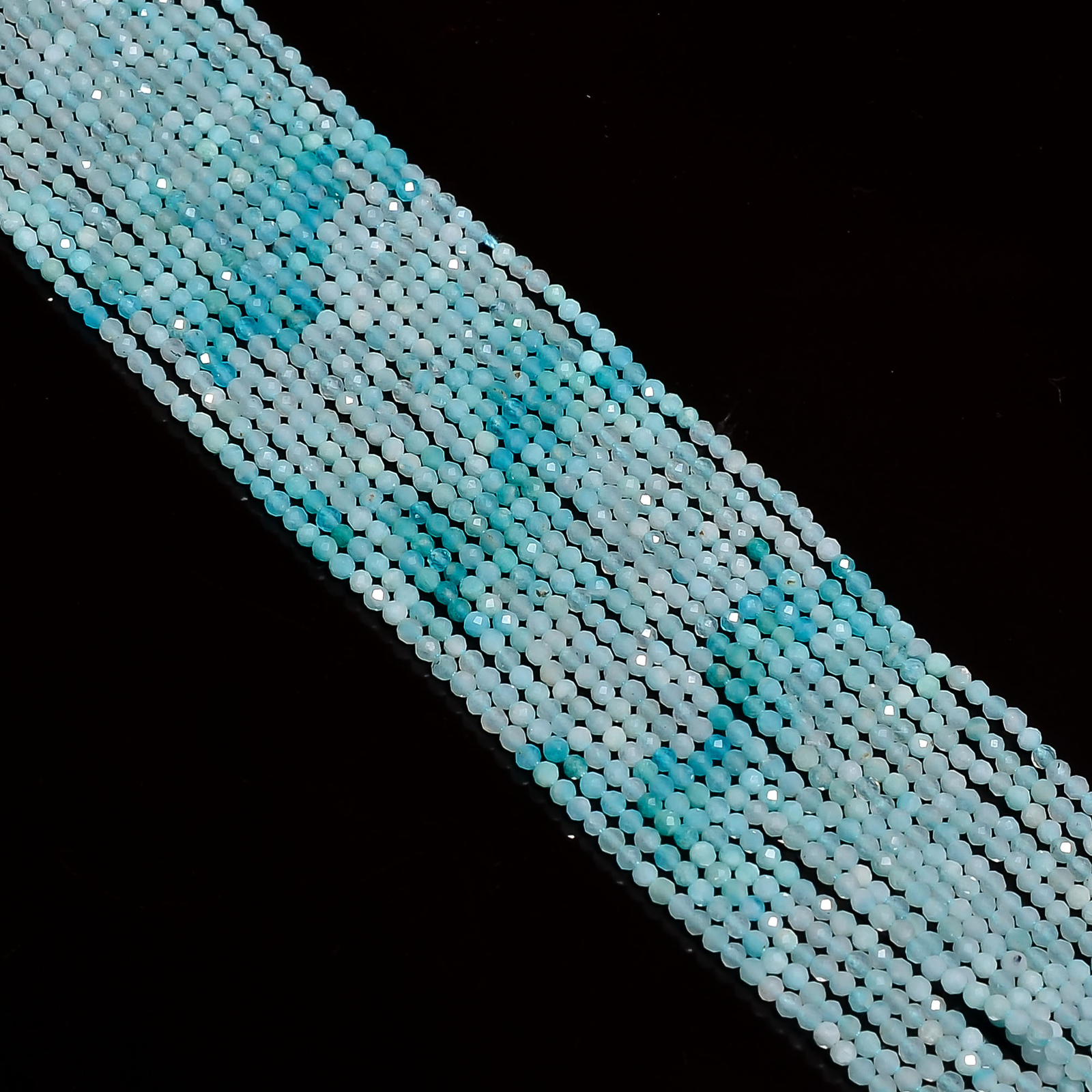 Natural Amazonite Shaded Gemstone Round Israel Cut Beads 3X3 mm Strand 13″ GB125