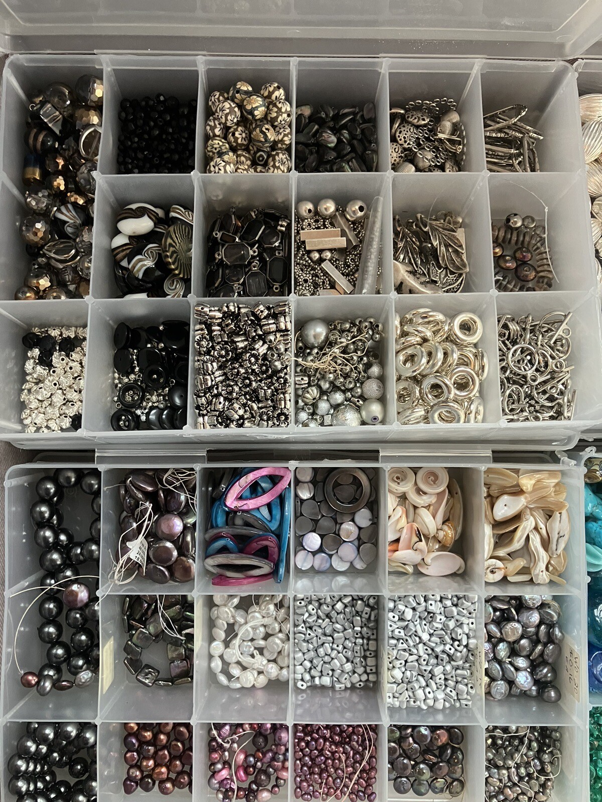 38 Cases Beads, VINTAGE BEADS Jewelry Making Wholesale Old Store Inventory PLUS