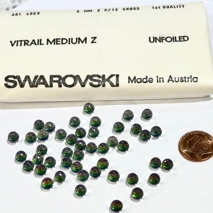 Swarovski Art 4869 Crystal Vitrail Medium 3/4 Disco Ball Fancy Stones 6mm SW211