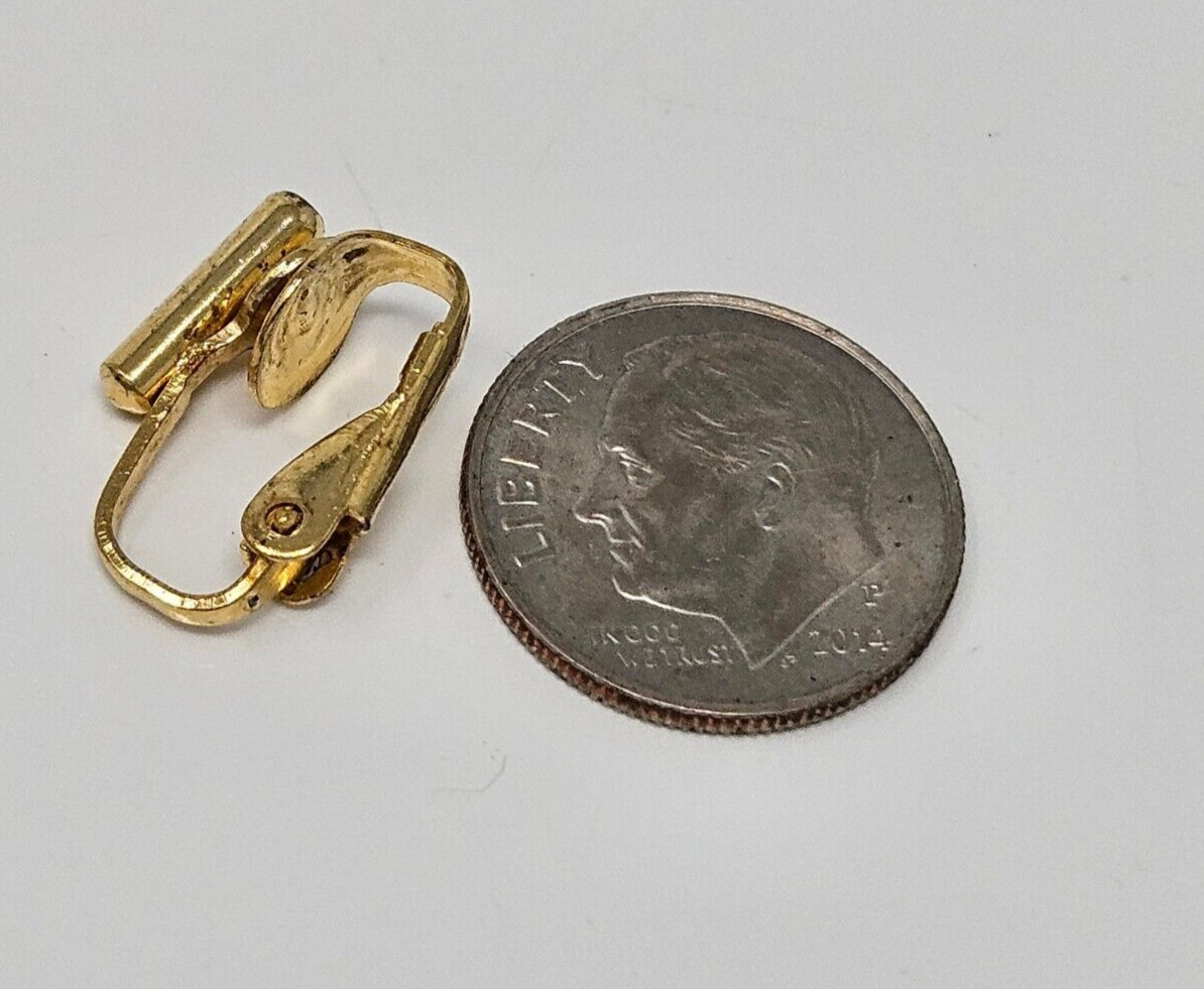 10 pair Gold Earring Converters Convert Stud Post to Clip-On Non-Pierced Ears