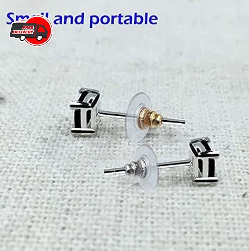 100Pcs Fishhook Earring Backs Silver Gold Bullet Clutch Backs for Pierced Earrin