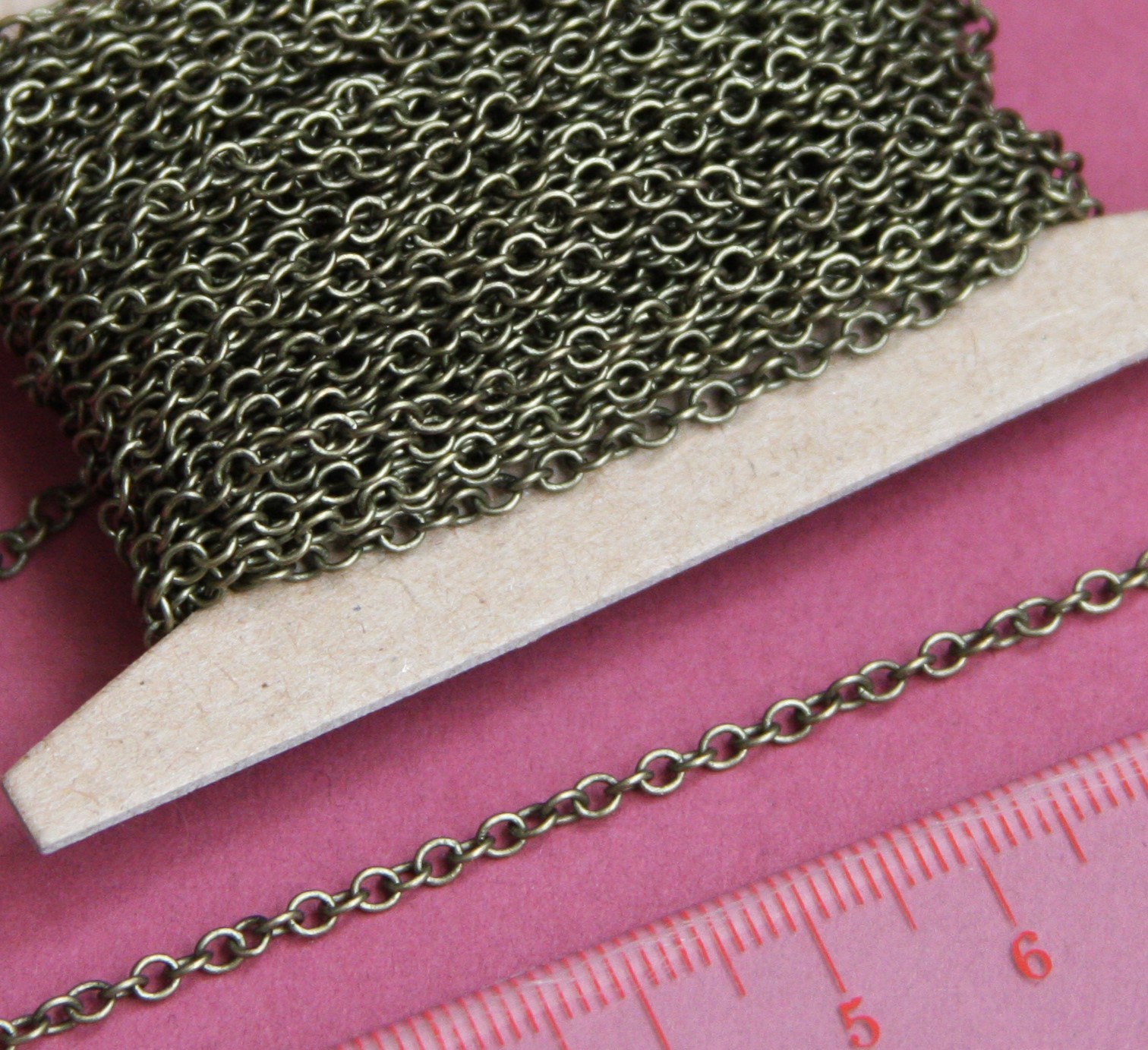 5ft of small cable chain round cable chain 2x3mm available in 6 colors