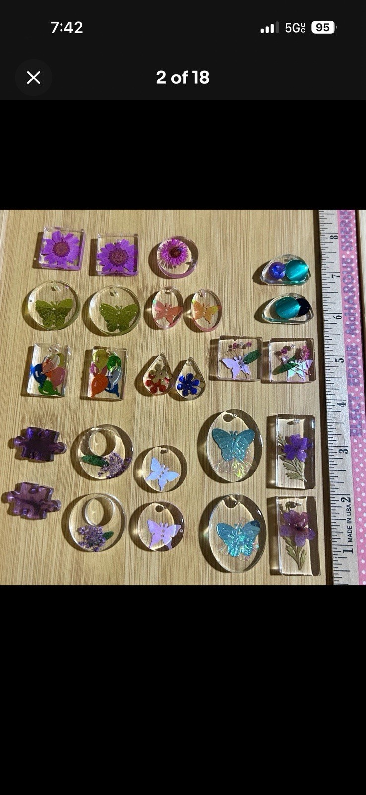 25 Clear Resin Pendants For Jeweler Making