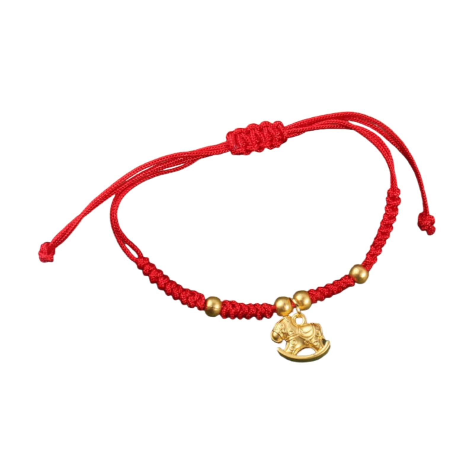 2026 Chinese New Year Horse Rope Braided Pendant Stretch Adjustable Bracele – 02