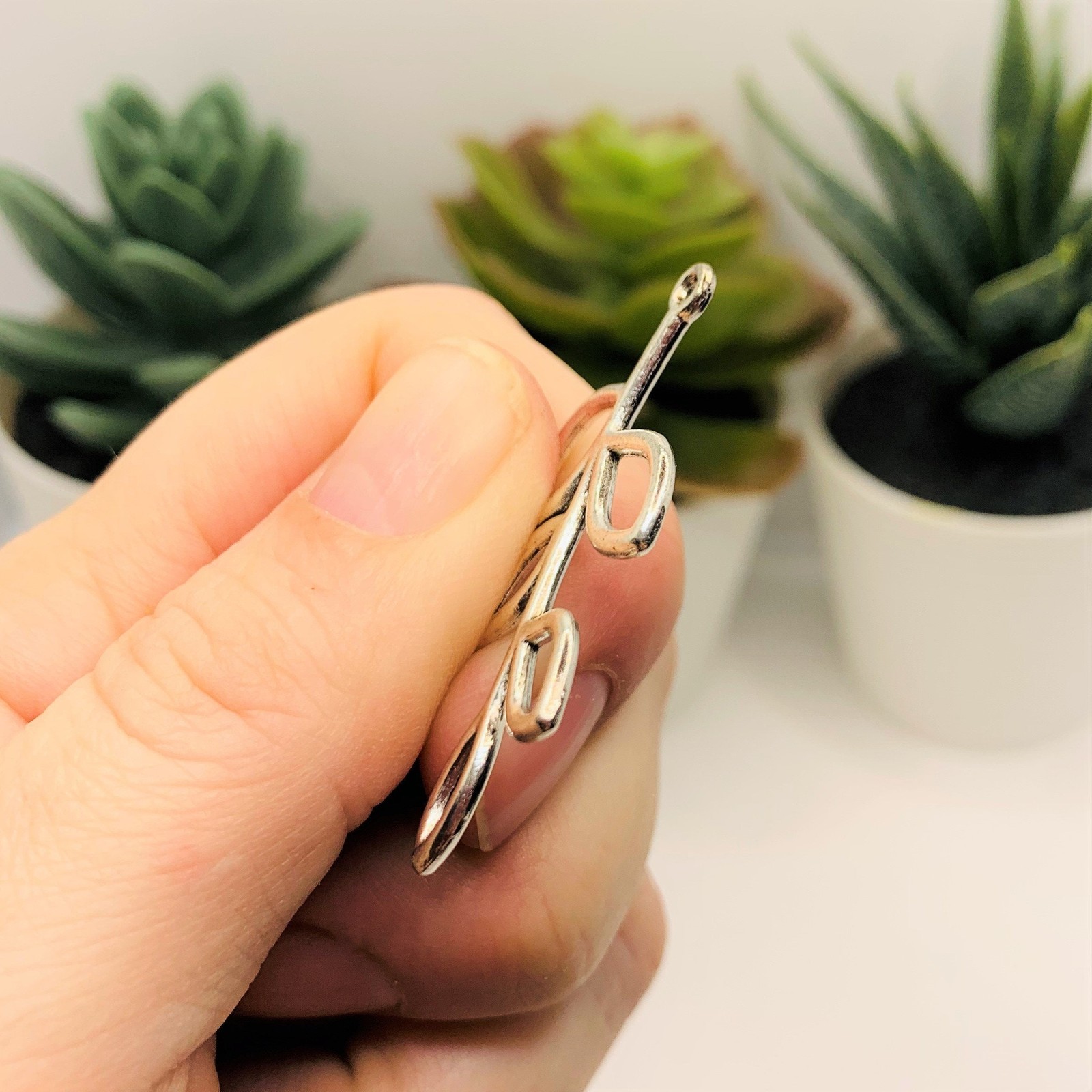 Antiqued Silver Tree Branch Charm, Leaf Connector, 42x19mm – US Seller