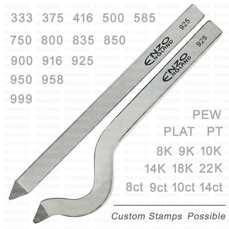 SILVER GOLD PLATINUM PALLADIUM PRECIOUS METAL CARAT KARAT STAMP MARKING PUNCH