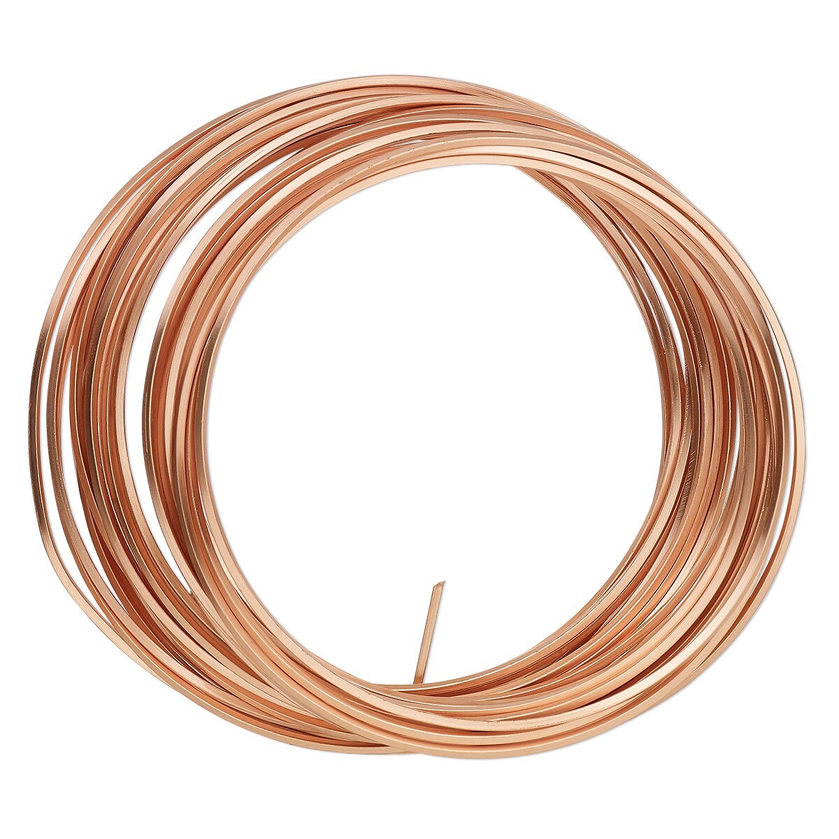 Wire, 7 Yards Anti-Tarnish Copper 18 Gauge SQUARE Wrapping Wire