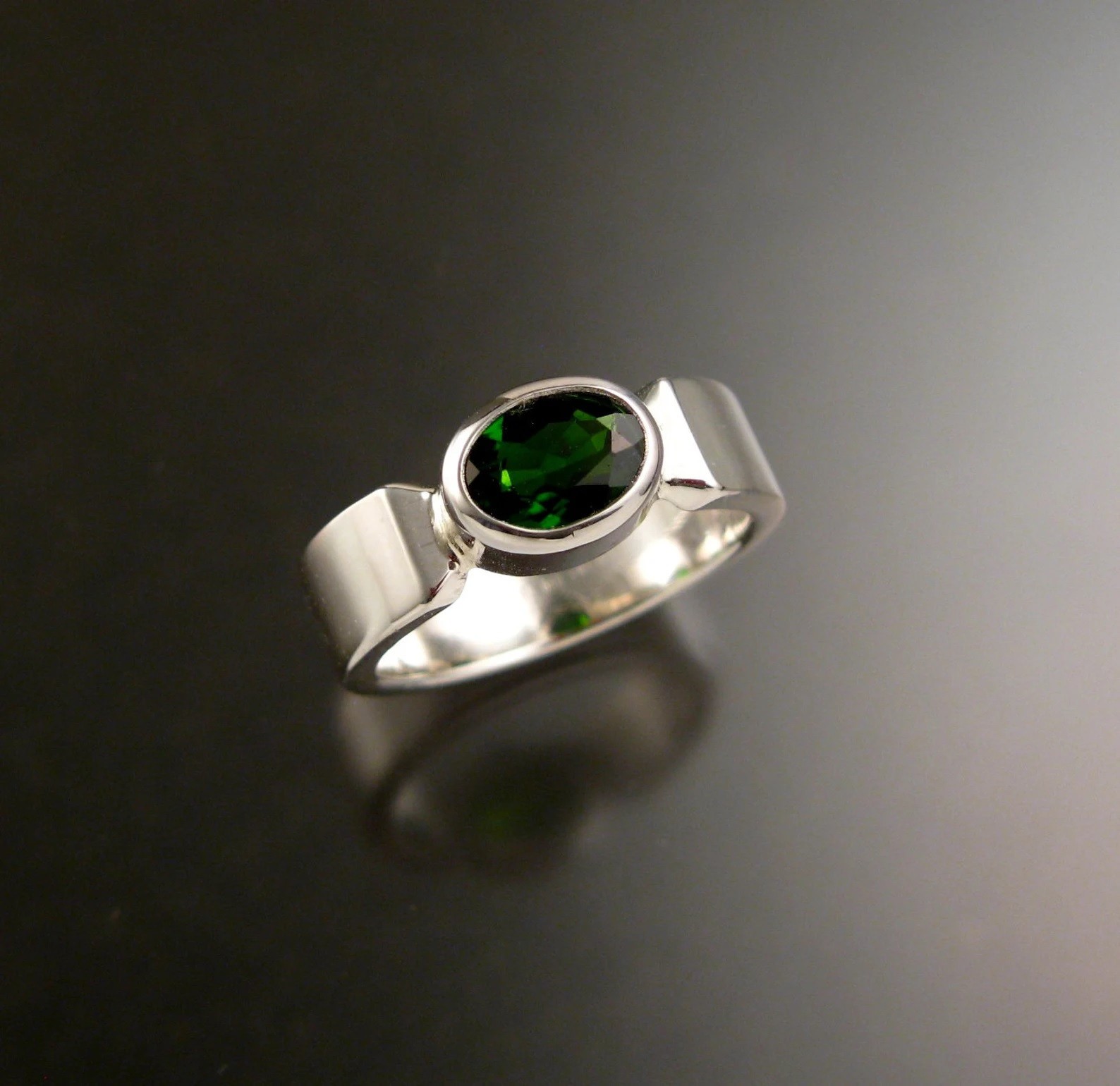 Chrome diopside Ring 925 Sterling Silver Handmade Jewelry Ring For Unisex