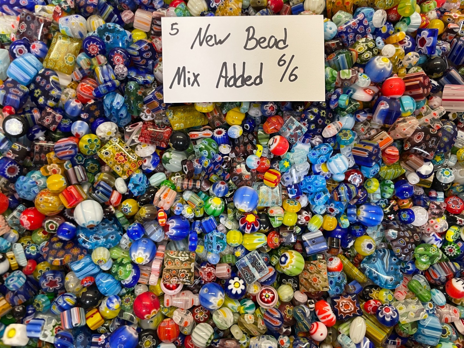 *~150~💕 Piece Glass Beads 3oz+Millefiori Mixed Lot #5 Craft Jewelry!!!😀!!