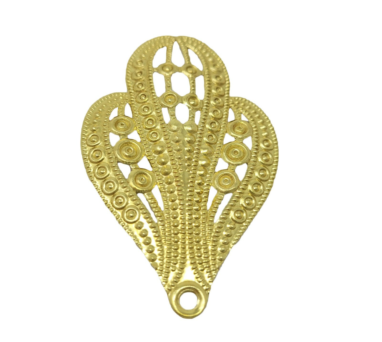 100 pcs Filigree Scalloped Art Deco Charms Gold Metal Craft Jewelry Findings