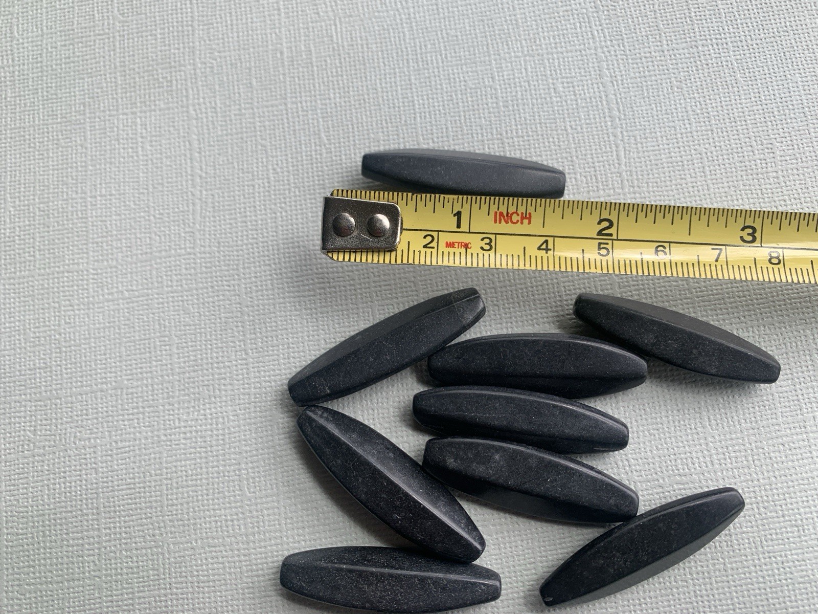 Matte Black Onyx Beads Long Loose (10)