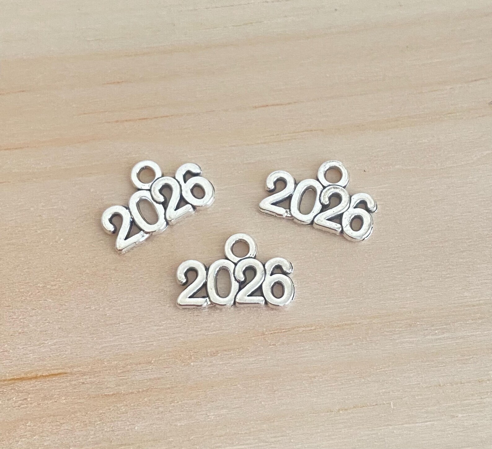 10 pieces – New YEAR 2026 Charms Tibetan Silver Alloy 14 x 9 mm FREE SHIPPING!
