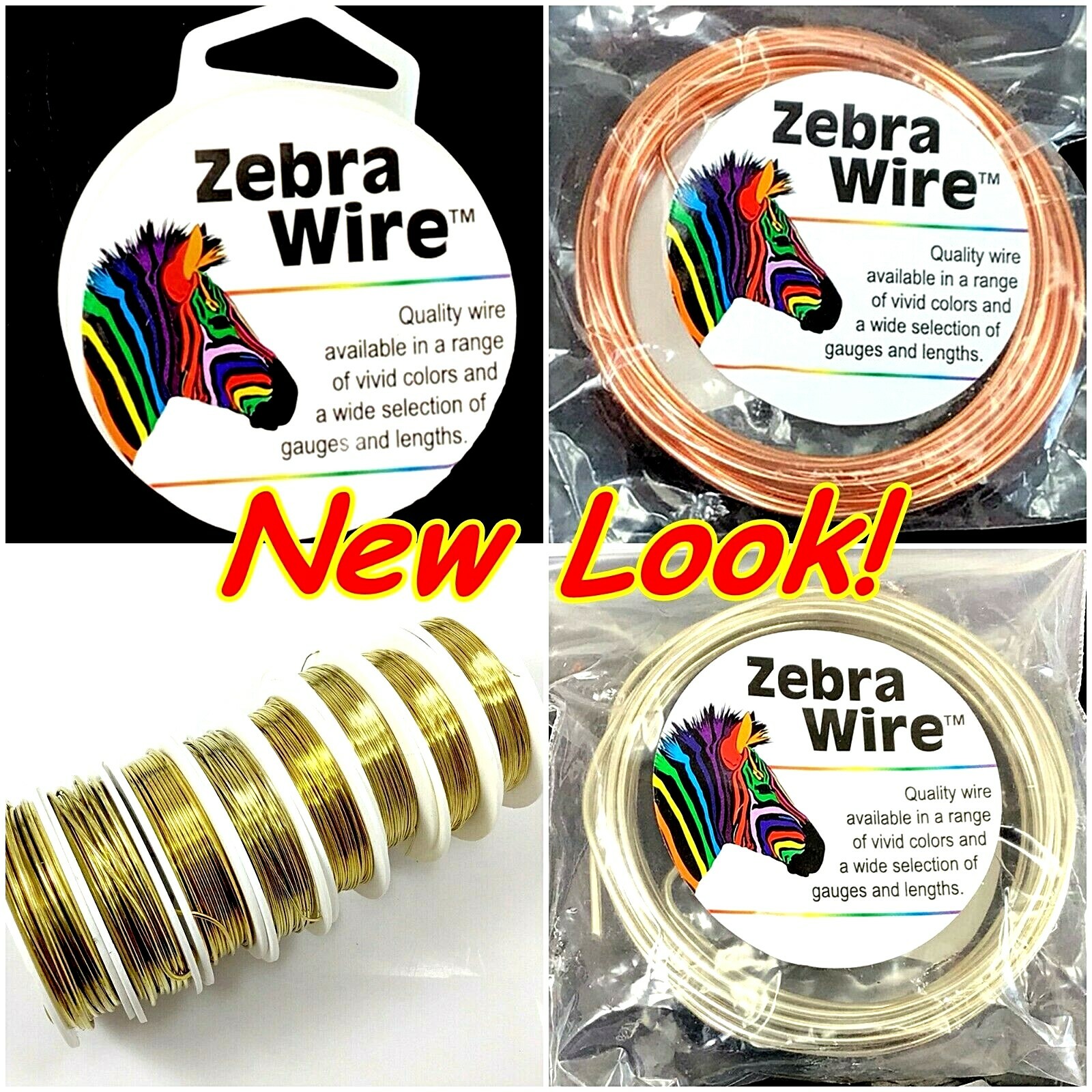 Zebra Wire Brass Wire Gold Silver Round Spool 12,14,16,18,20,22ga,24,26 28 Gauge