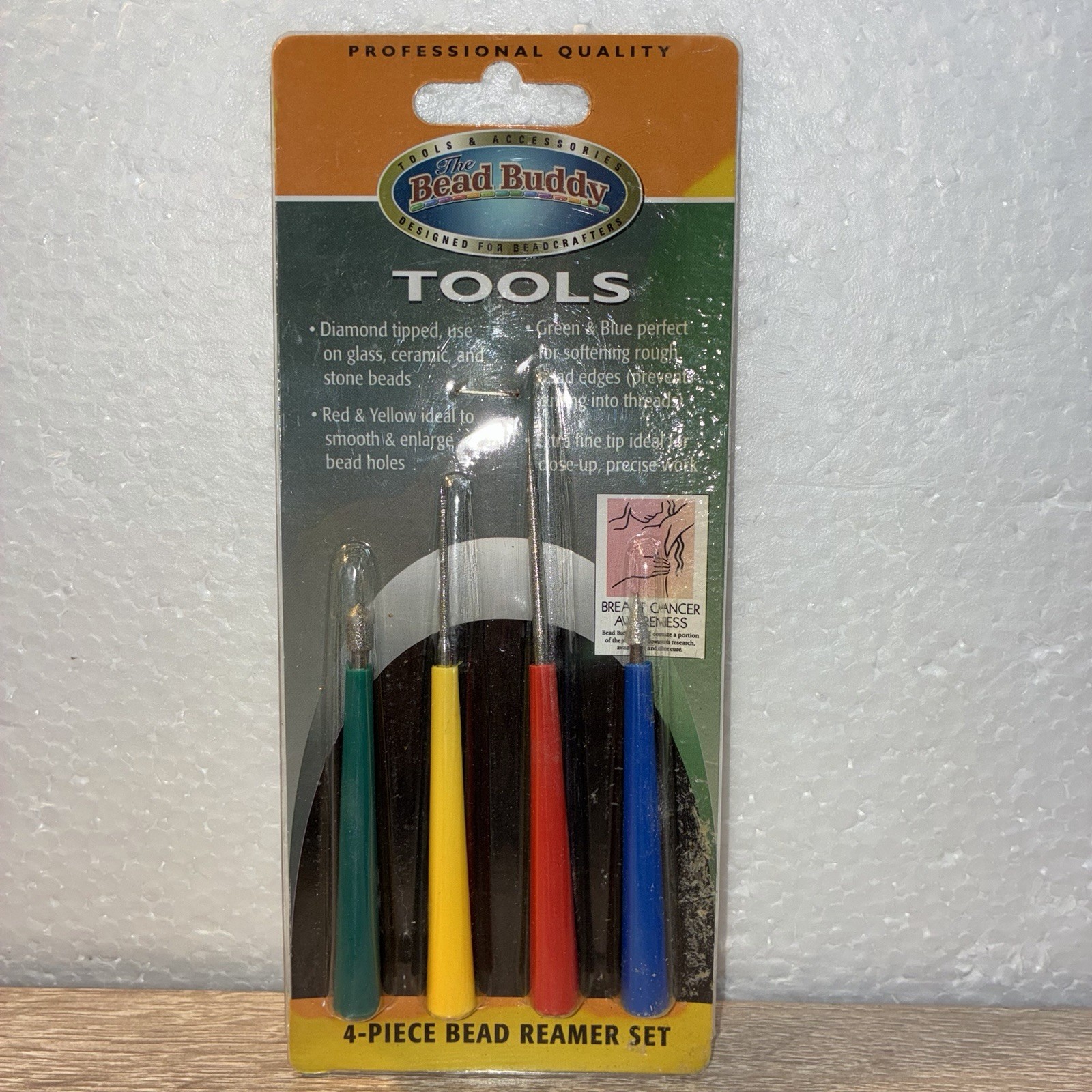Bead Buddy Tools 4 Piece Set Bead Reamer Set Diamond Tipped Professional Quality