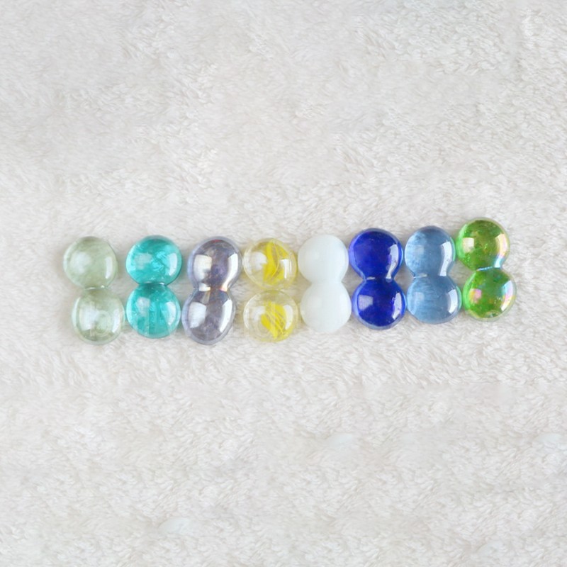 Figure-8 Glass Flat Beads Marbles Vase Fish Tank Decoration DIY Craft Home Decor