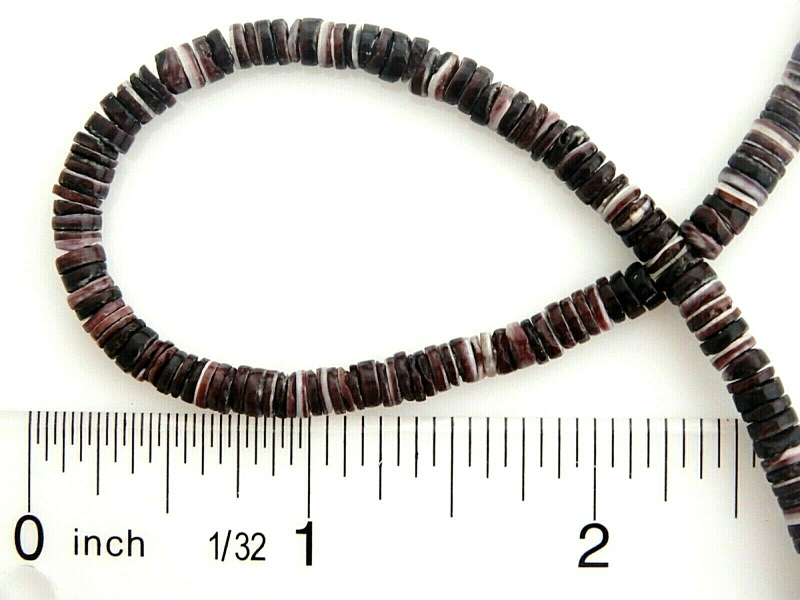 Violet Oyster Shell Beads Long 24″ Strand 4-5mm Heishi Craft Shells No Clasp