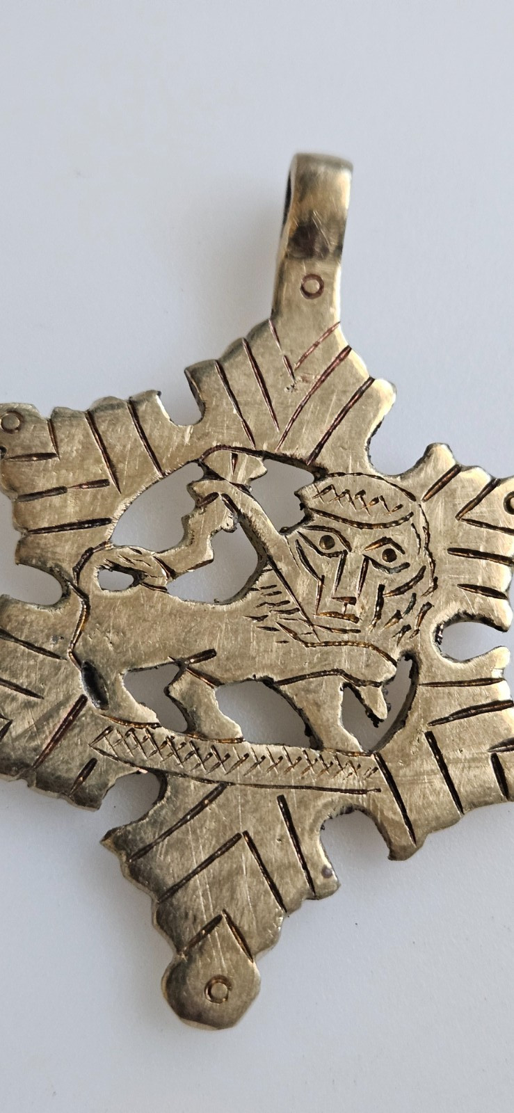 Ethiopian Lion of Judah pendant Ethiopian pendant brass pendant