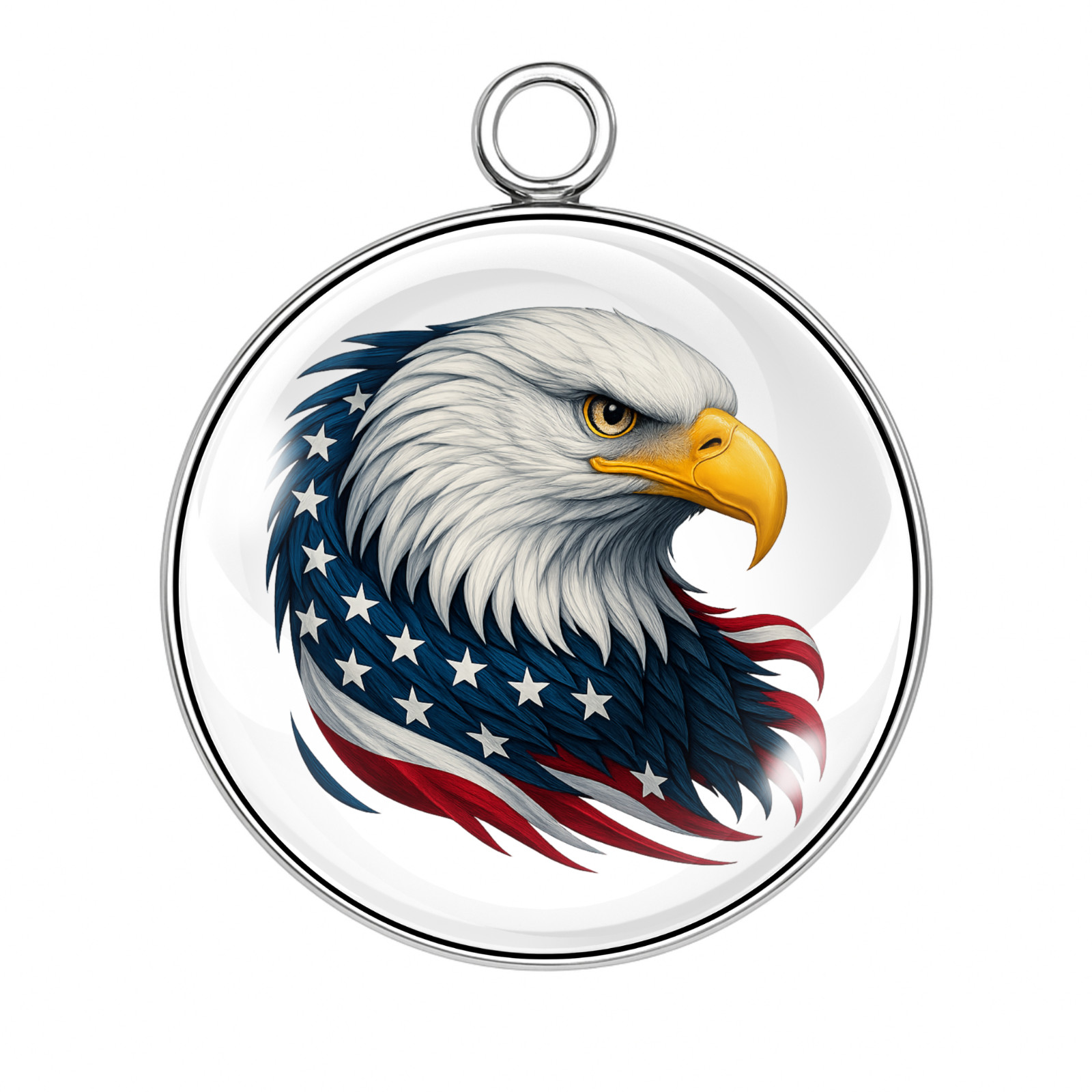🎖️ Patriotic Glass Cabochon Charms – Eagles, Flags & Freedom – DIY Jewelry