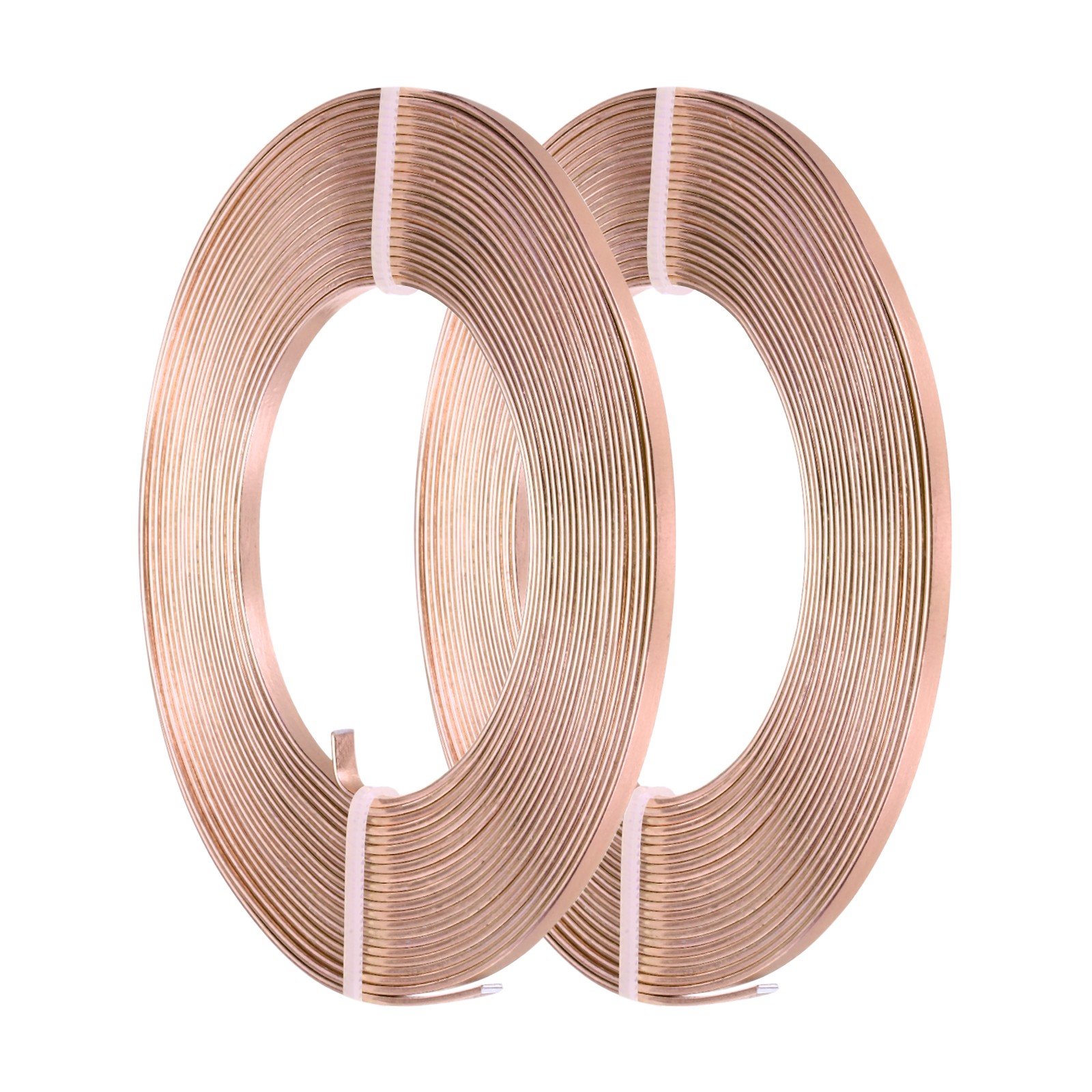 2 Roll Flat Jewelry Craft Wire 3mm 18 Gauge Aluminum Craft Wire Copper