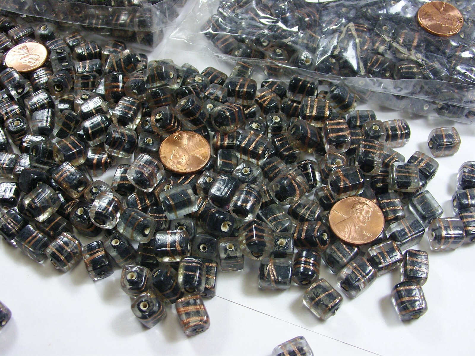 2 Pounds India Handmade Glass Beads 540 Pieces Wholesale Bulk Lot (BN-2)