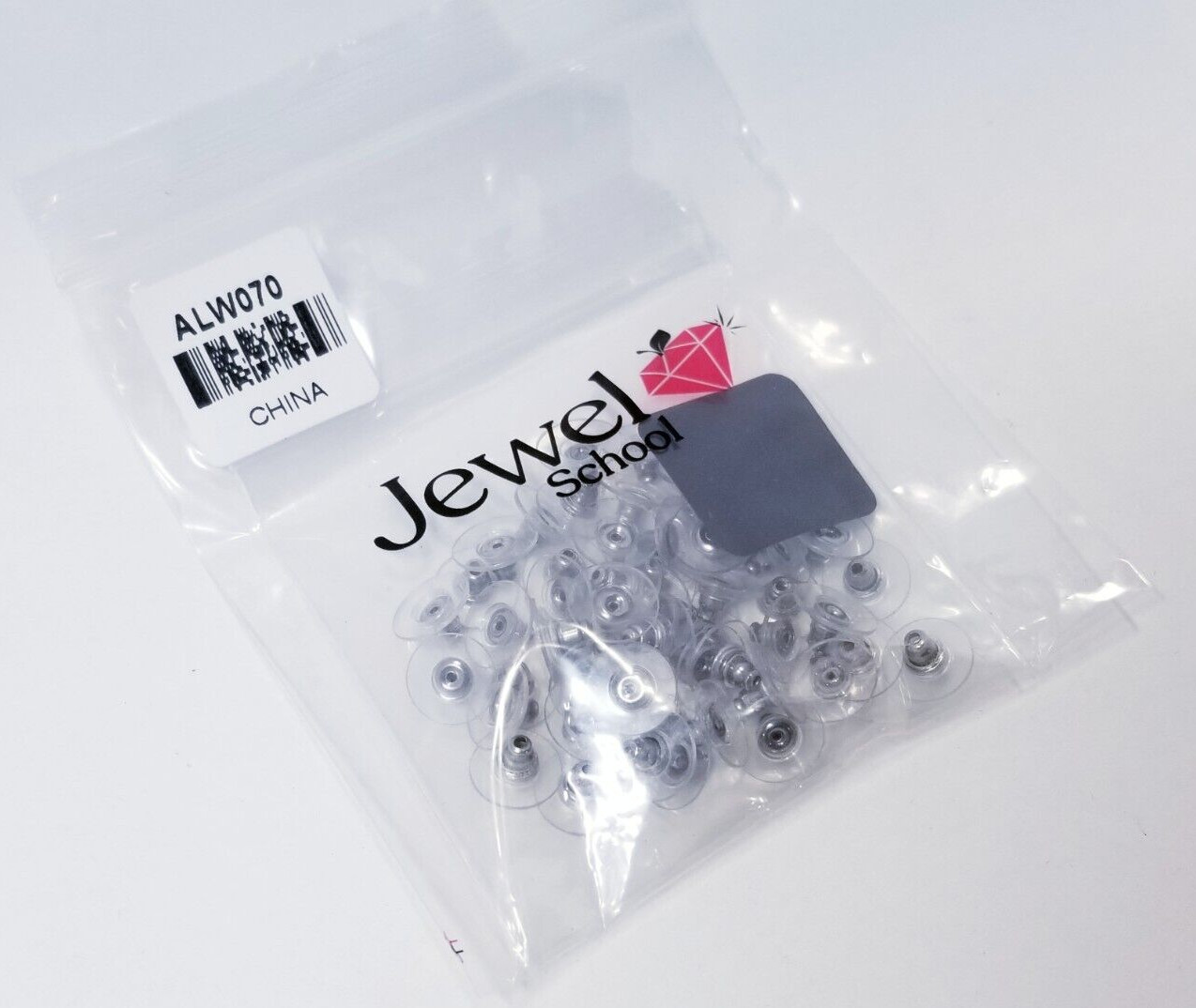 (ALW070) Jewel School Stainless Steel Bullet Clutch Earring Backs