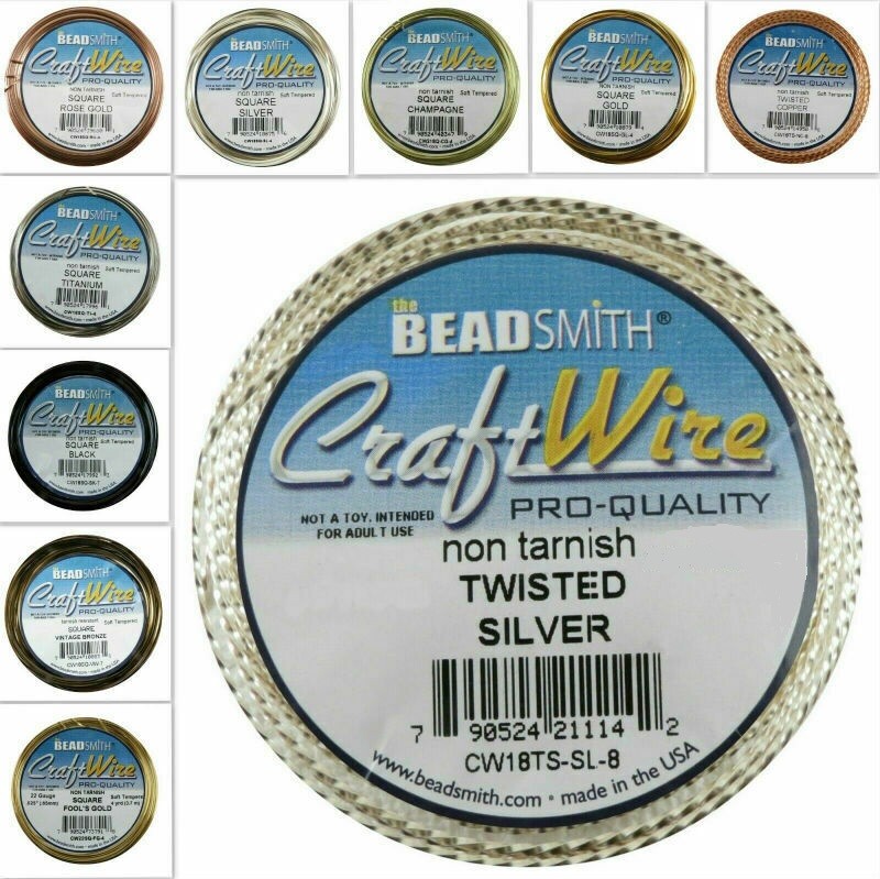 1/2 Half Round Bead Smith Wire 18-21 gauge 8 colors