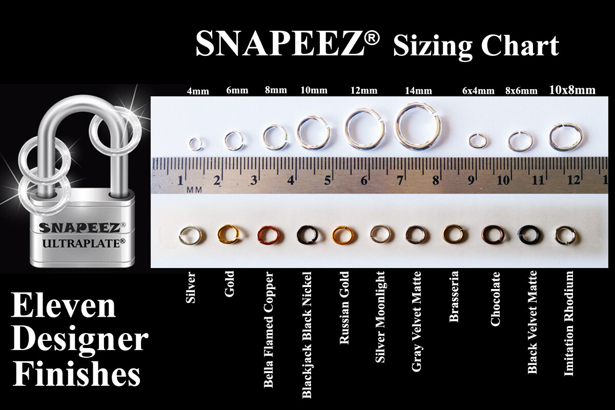 SNAPEEZ® II ULTRAPLATE® 24 kt. Antique Russian Gold Jump Ring 7mm. Made in USA.