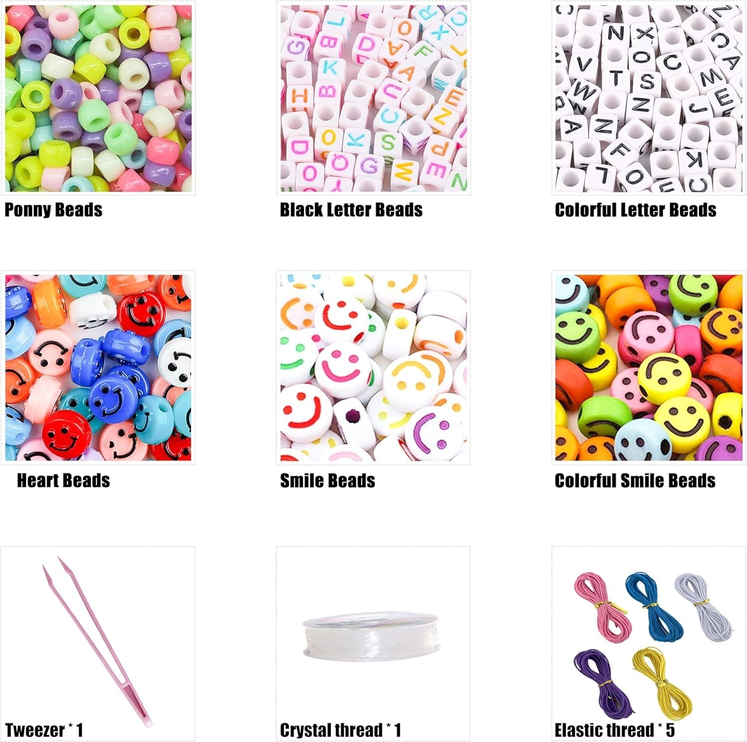 1000PCS Bracelet Making Kit, Friendship Jewelry Necklace Bracelet kit 24 Colo…