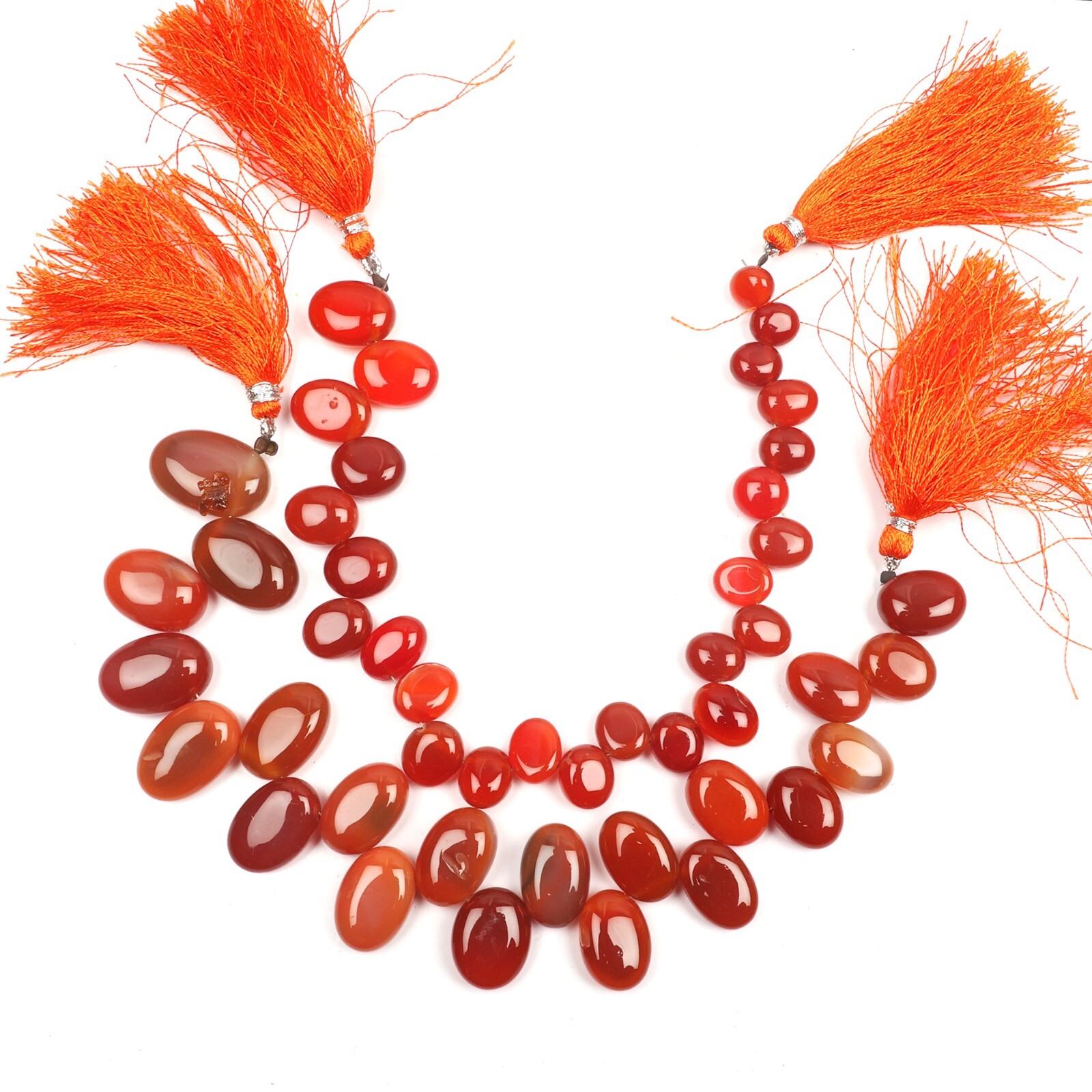 Natural Red Onyx Beads 8 Inch Strand 6X7-11X15 MM Beads Smooth Oval Shape Beads