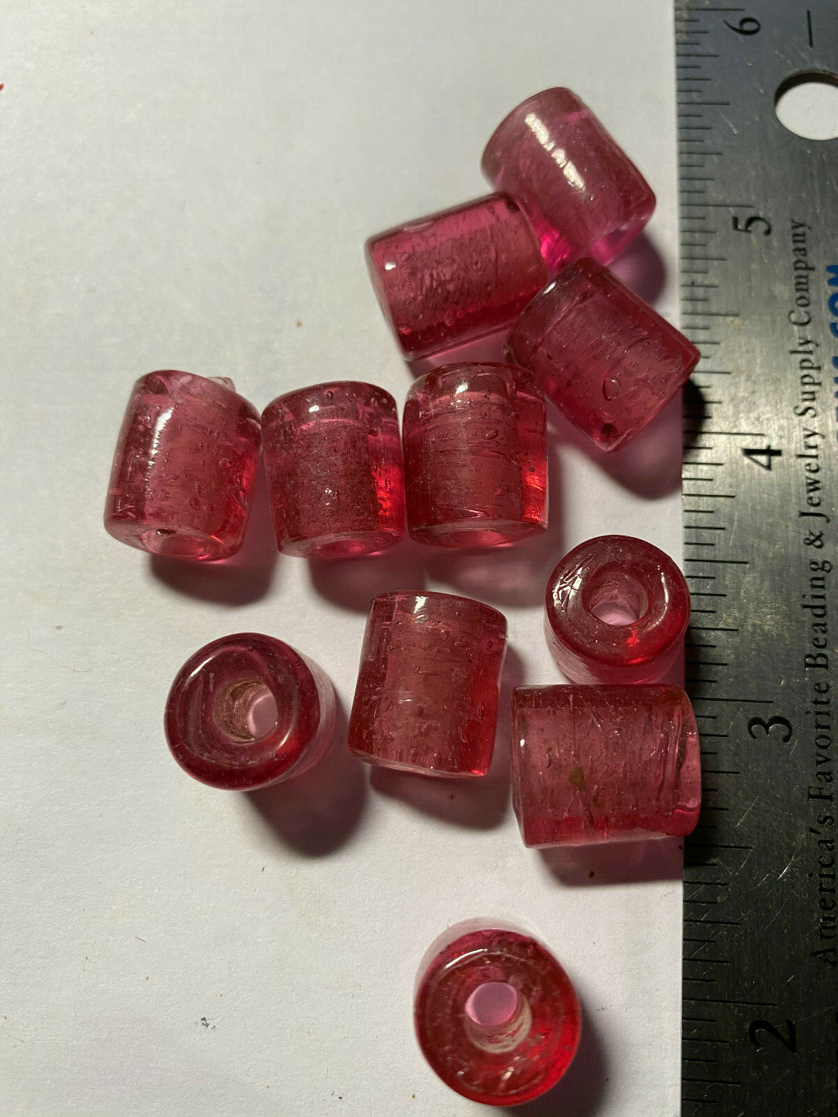 Large Hole Glass Tube Beads for Macrame 6mm to 10mm