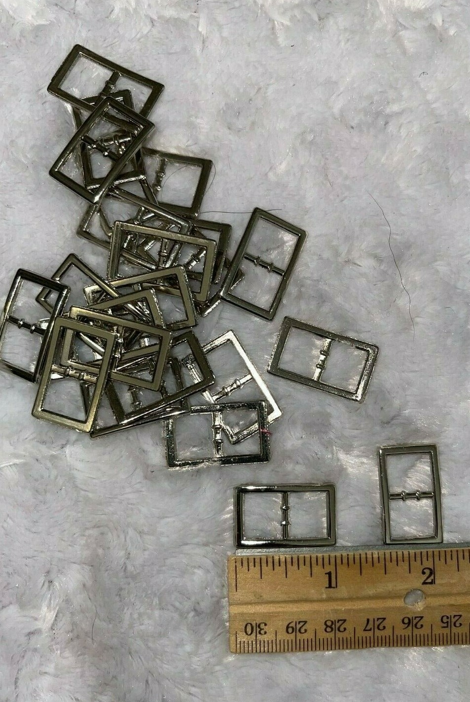 Wholesale Lot 24 SILVER 1/2″ x 1″ BELT Buckle Buckles Slider craft sewing doll