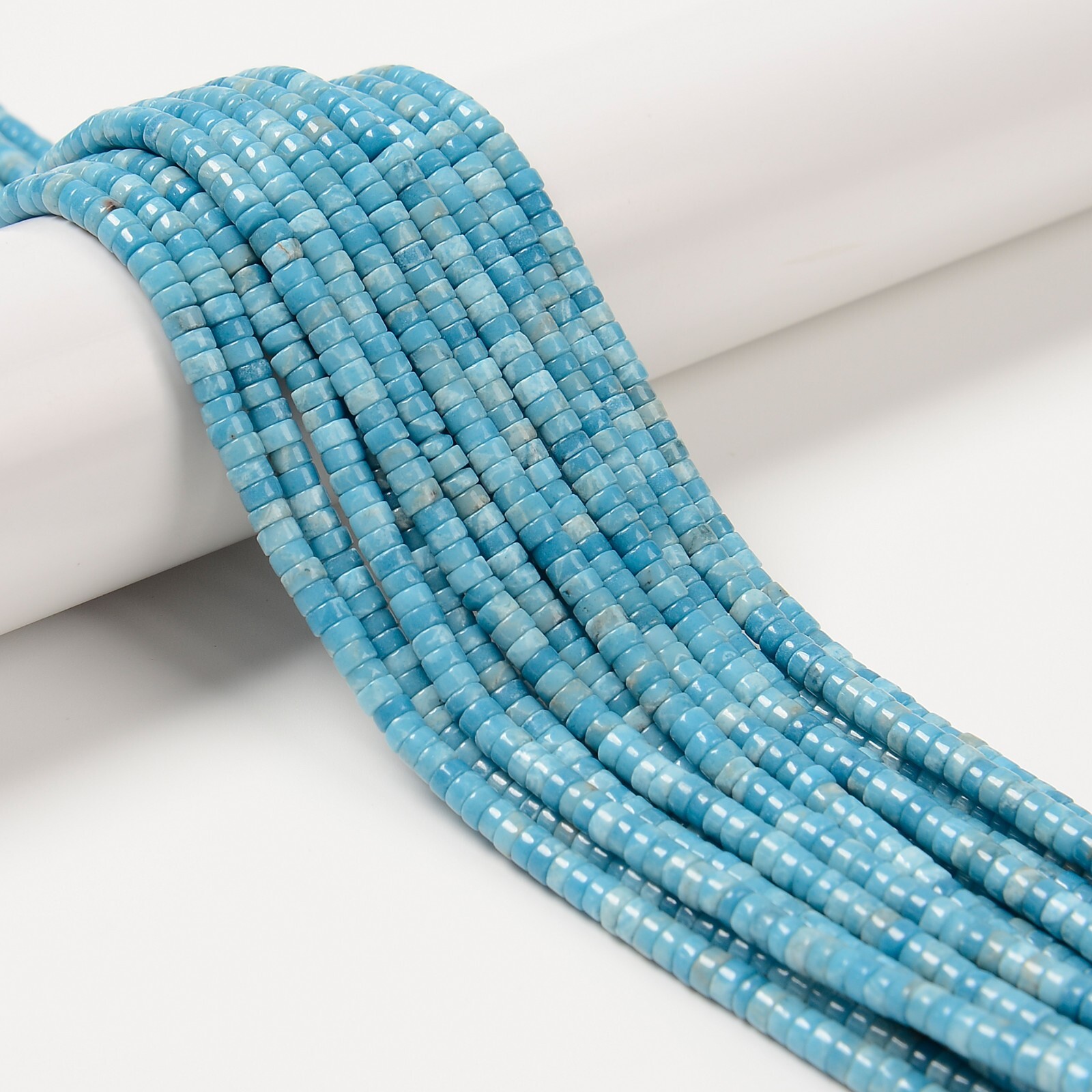 Larimar Quartz Heishi Disc Beads Size 2x4mm 3x6mm 15.5” Strand
