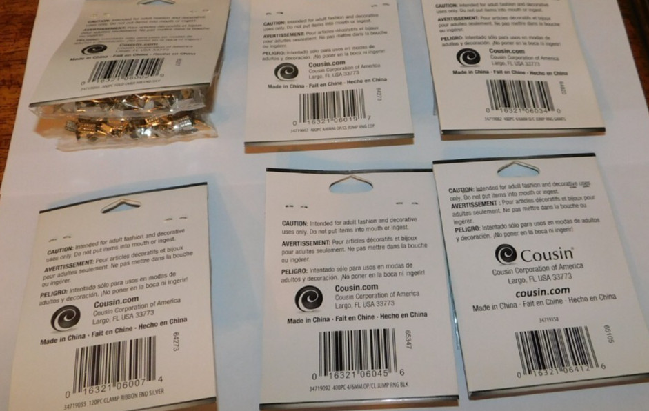 9 New Packages of Cousins Jewelry Basics Jewelry Making Supplies Rings Findings