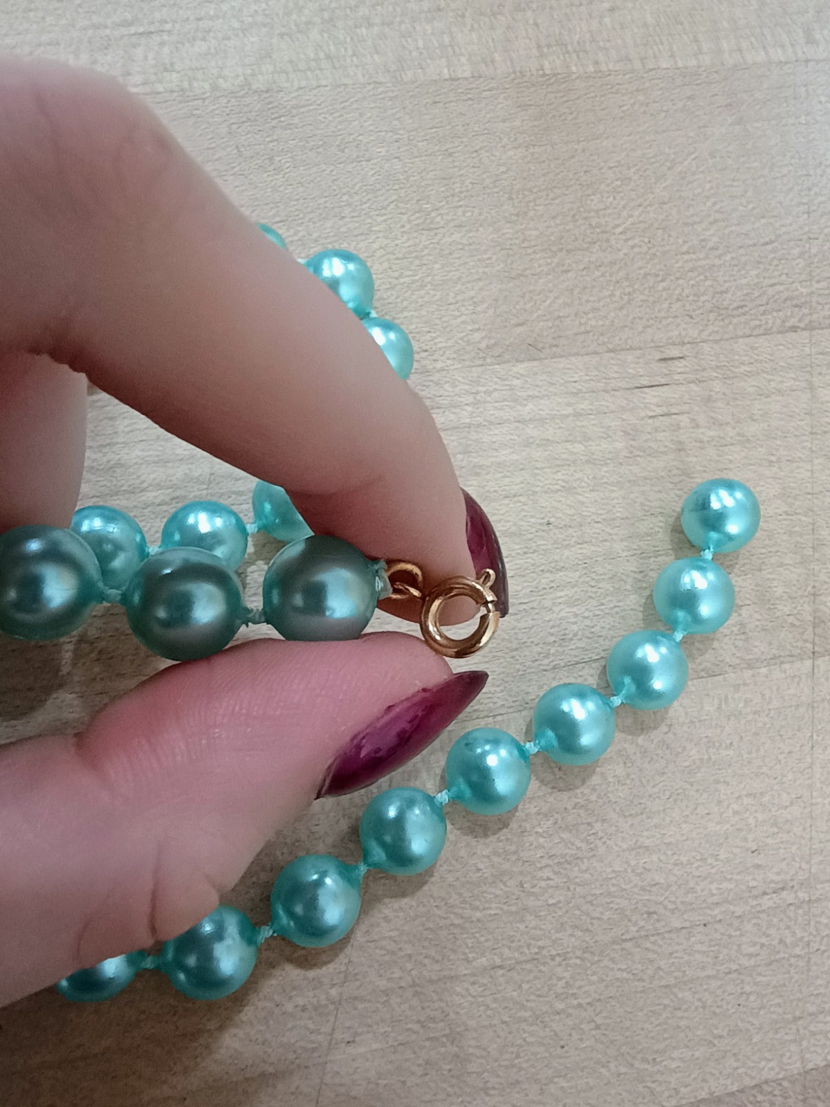Glossy Round Pearl Beads 8-8.9 mm White Purple Aqua Jewelry Making Lot