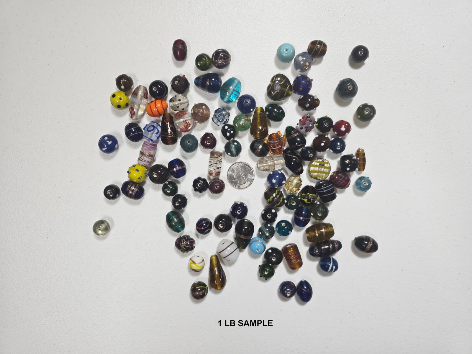 Assorted Glass Beads Mixed Loose Bulk Wholesale Jewelry Lampwork Supplies