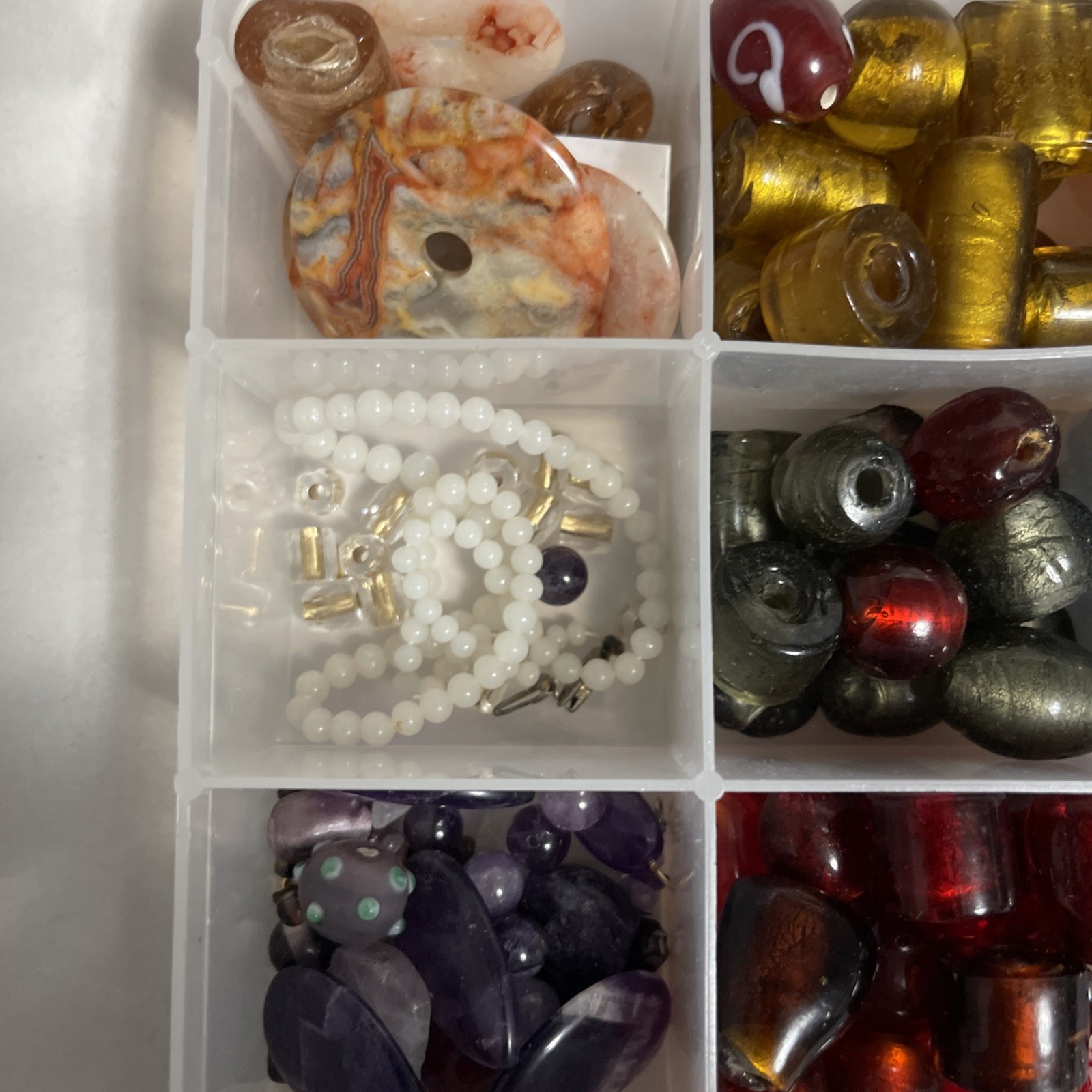 Stones, Glass And Plastic Selection Of High-Quality Beads