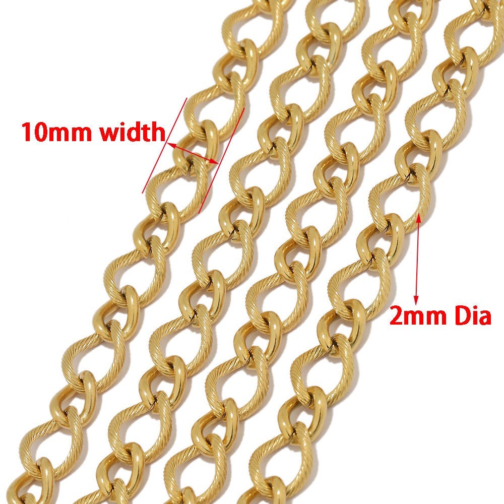 1meter stainless steel gold/silver 10mm large link chain finding