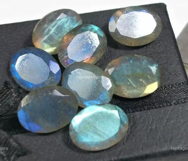 Wholesale Natural Labradorite Faceted Oval shape Loose Gemstone Lot Jewellery.