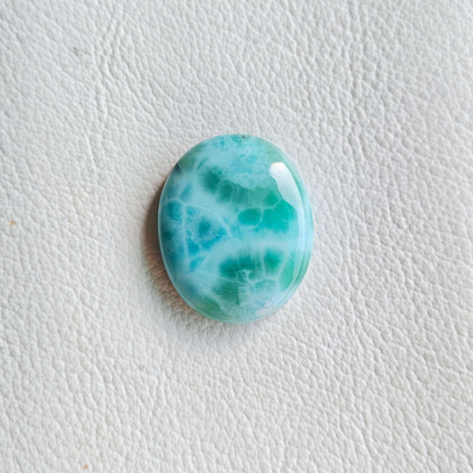 Oval Shape AAA Quality Larimar Cabochon, Size 19x24x5mm Weight 22Carats