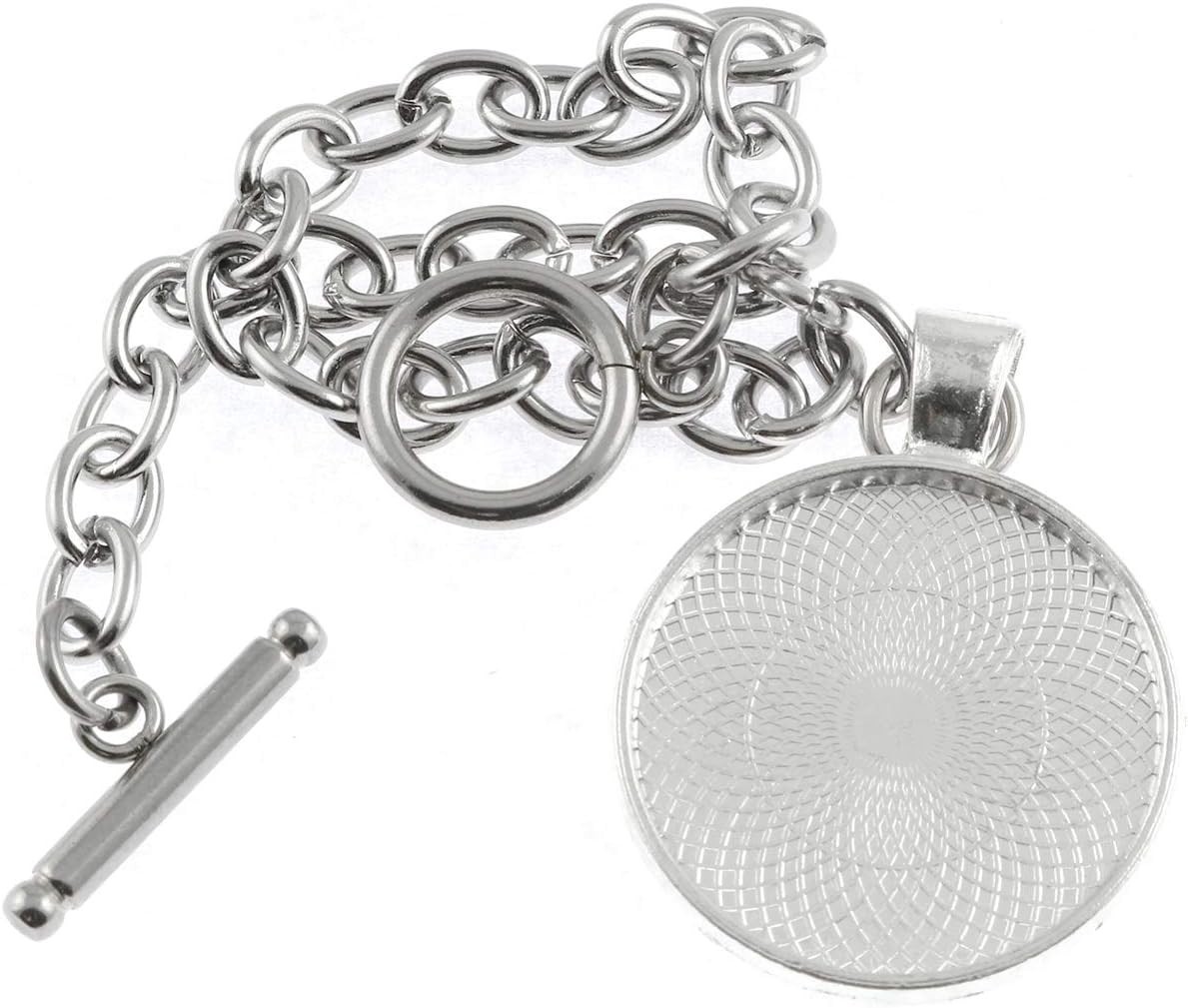 Versatile 25mm Round Pendant Bezels – 25 Pcs Bright Silver for DIY Creations
